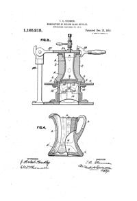 U. S. Glass Jug Patent 1165212-2