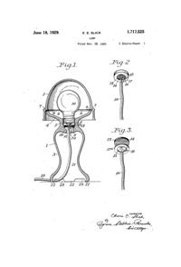 U. S. Glass #A24 Dainty Boudoir Lamp Patent 1717525-1