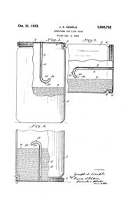 U. S. Glass Fish Container Patent 1932732-1