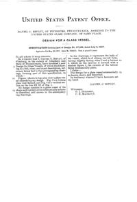 U. S. Glass Gelatin Mold Design Patent D 27288-2