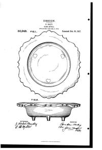 U. S. Glass Footed Bowl Design Patent D 50348-1