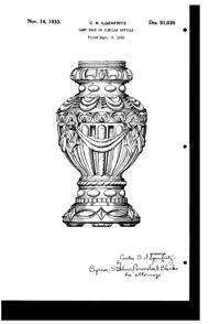 U. S. Glass Lamp Base Design Patent D 91030-1