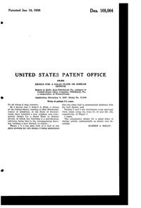 U. S. Glass #15365 Cascade Salad Plate Design Patent D108004-2
