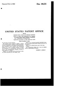U. S. Glass #15365 Cascade Tray Design Patent D108331-2