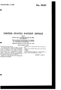 U. S. Glass Spectra Cutting on Candlestick Design Patent D108624-2