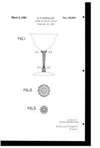 U. S. Glass Goblet Design Patent D108699-1