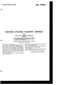 U. S. Glass Cutting on Goblet Design Patent D108955-2