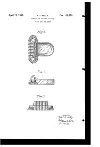 U. S. Glass #15365 Cascade Ash Tray Design Patent D109218-1
