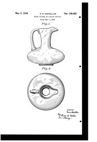 U. S. Glass Guild Gossamer Water Pitcher Design Patent D109485-1