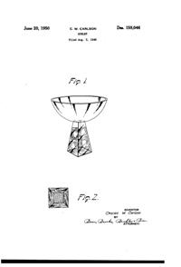 U. S. Glass Goblet Design Patent D159046-1