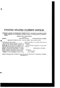 MacBeth-Evans Light Fixture Globe Design Patent D 49331-2