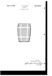 Bartlett Collins Tumbler Design Patent D 90701-1