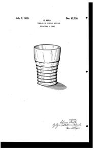 Bryce Tumbler Design Patent D 67738-1 Bryce Tumbler Design Patent D 67738-1