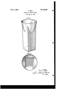 Bryce #1104 Ensenada Tumbler Design Patent D 68368-1 Bryce #1104 Ensenada Tumbler Design Patent D 68368-1