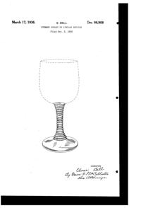 Bryce #  81, # 185, # 799, # 857 Stem Design Patent D 98909-1