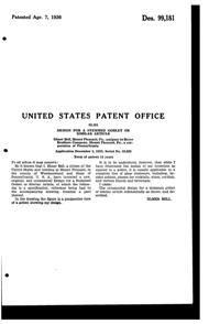Bryce #  83, # 145, # 177, # 181, # 183, # 194, # 195, # 791, # 863, # 878 Stem Design Patent D 99181-2
