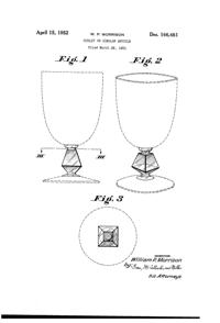 Bryce # 961 Aquarius Goblet Design Patent D166481-1 Bryce # 961 Aquarius Goblet Design Patent D166481-1