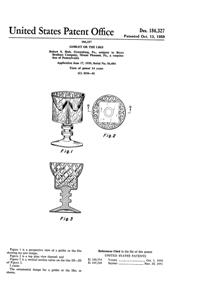 Bryce #H6 Goblet Design Patent D186327-1 Bryce #H6 Goblet Design Patent D186327-1
