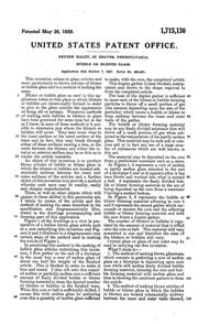 Consolidated #1100 Catalonian Bubbled Glass Patent 1715130-3
