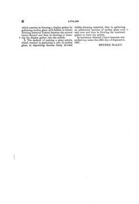Consolidated #1100 Catalonian Bubbled Glass Patent 1715130-4