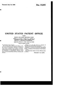 Consolidated Light Diffusing Glass Design Patent D115816-2