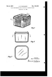 Federal Refrigerator Dish Design Patent D103125-1