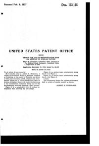 Federal Refrigerator Dish Design Patent D103125-2