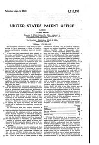 Hazel-Atlas Glass Formula Patent 2113195-1