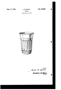 Hazel-Atlas New Century Tumbler Design Patent D 93296-1