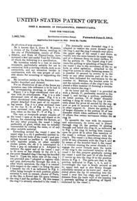 Liberty Car Vase Patent 1063709-2