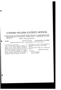 Westmoreland Floral Colonial Sugar Design Patent D 41034-2