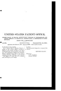Westmoreland Floral Colonial Compote Design Patent D 41176-2