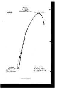 Westmoreland Whip Candy Container Design Patent D 49594-1