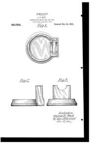 Westmoreland Ash Tray Design Patent D 58052-1