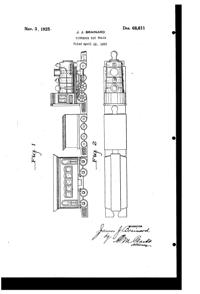 Westmoreland Train Candy Container Design Patent D 68611-1