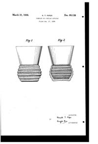 Seneca # 101 Streamline Tumbler Design Patent D 99138-1