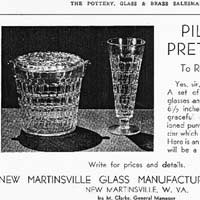 New Martinsville #  38 Hostmaster "Repeal" Pilsner-Pretzel Set Advertisement