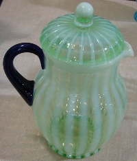 Fenton Rib Optic Pitcher & Lid