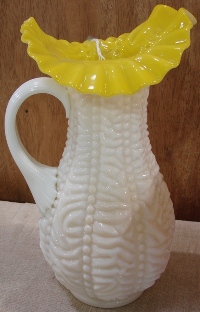 L.G. Wright Beaded Curtain Pitcher