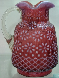 Northwood / Dugan Christmas Snowflake Pitcher