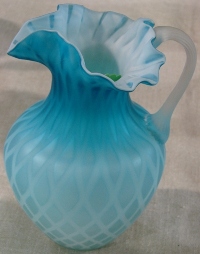 Unattributed Satin Diamond Quilted Pitcher