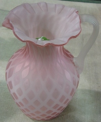Unattributed Satin Diamond Quilted Pitcher