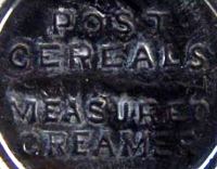 Unknown Post Cereals Creamer Mark