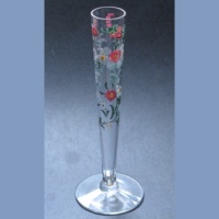 Tiffin Rambling Rose Enameled Bud Vase