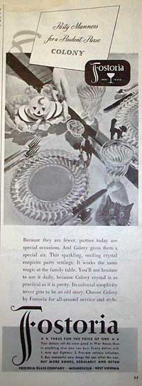 Fostoria Colony Ad
