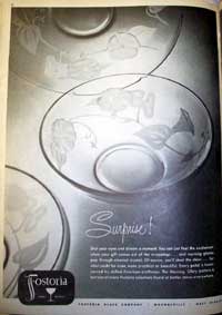 Fostoria Morning Glory Ad (Large Image)