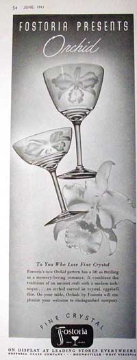 Fostoria Orchid Ad