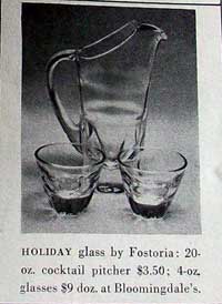Fostoria Pitcher Ad