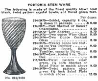 Fostoria Twist Stem Ad