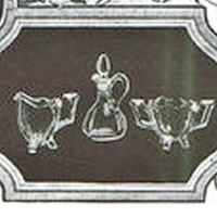U. S. Glass Three-Footed Cream, Sugar, Cruet Advertisement